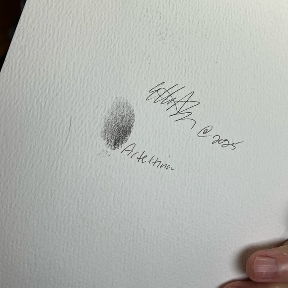 Original Poppies floral watercolor painting handmade artwork nouveau decor EAEH - Picture 8 of 9